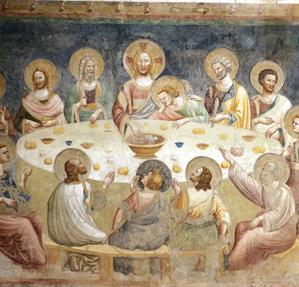 Affreschi nel refettorio dell'Abbazia di Pomposa